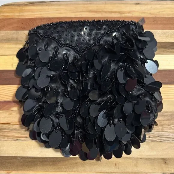 Black sequin small handbag