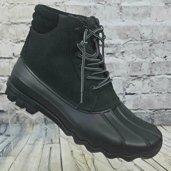 Sperry Avenue Duck‎ Boots Men’s 10 Black Nylon Cordura STS18188 Waterproof