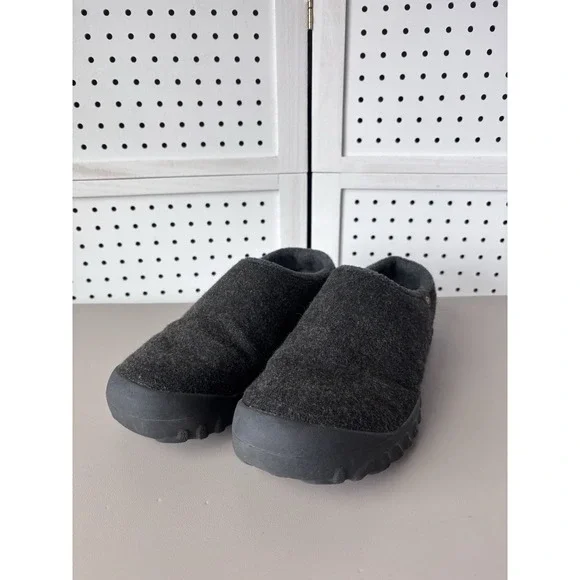BOGS Urban Walker Mens 11 Gray‎ Slip On Shoes Clog Wool Lined Slip On Waterproof