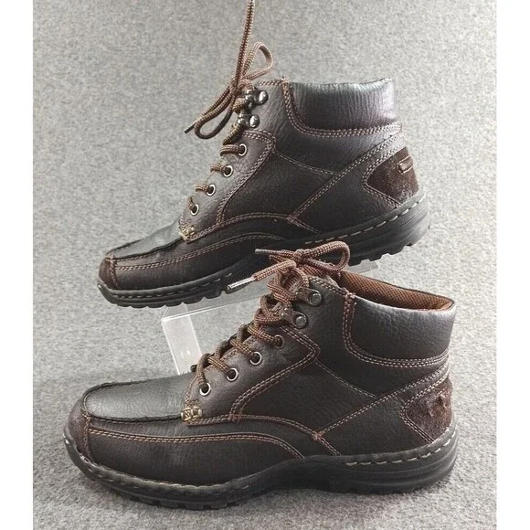 Bass Derek Brown Leather Boots Style 2049-200 Men's 8.5M