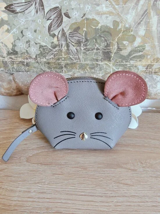 Kate Spade 2015 Cats Meow Rare Mouse Coin Purse Catch Me if You Can