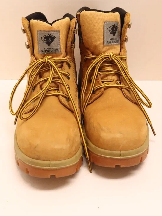 Hermon Survivors Men's Work‎ Boots Tan Waterproof Anti-Fatigue Size 6W