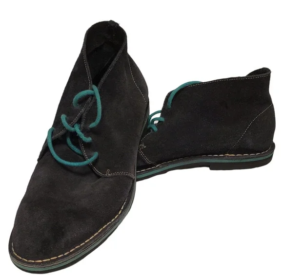 Cole Haan Blue Suede Leather Mens Lace Up Ankle Boots Size 11 M