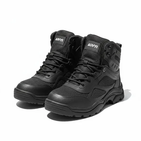 Men's AUVYI Steel Toe Work Boots Wide Toe Lightweight Breathable Size 9