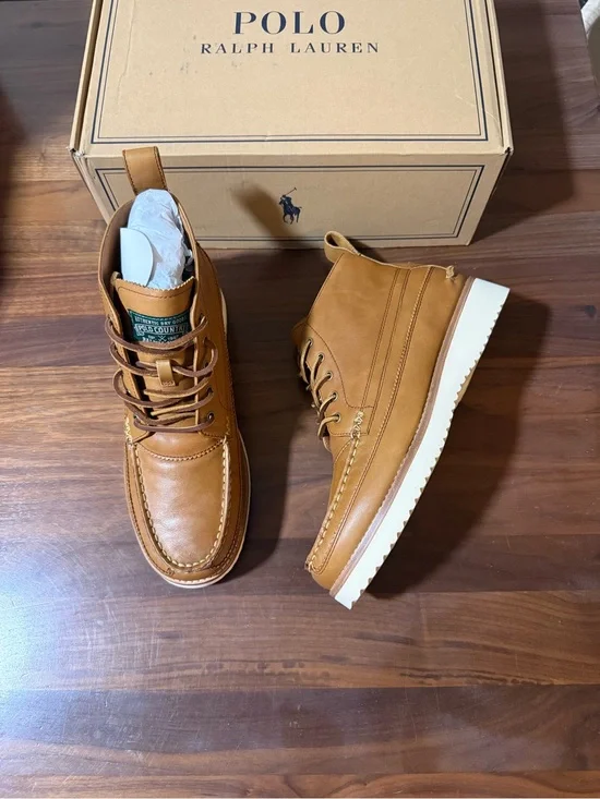 Polo Ralph Lauren Ranger Leather Workboot Men’s Size 11 Boots in ‘Polo Tan’