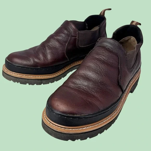 Chinook Workhorse Romeo Men 10.5 Brown Leather Slip On Utility Work Boot Rugged