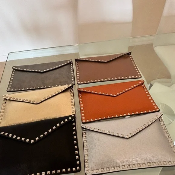 Studded Silver Clutch Vegan Very Durable
