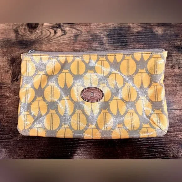 Fossil Key-Per yellow and gray‎ handbag OS