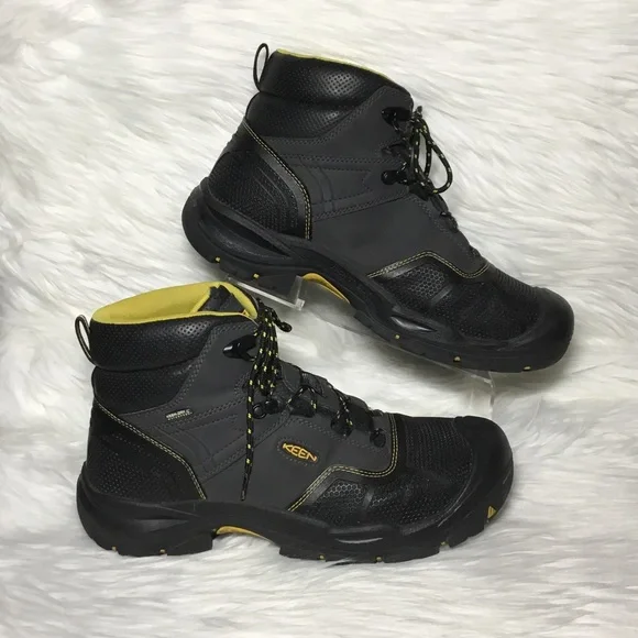 Keen Men’s Logandale Waterproof Steel Toe Boot, Raven/Black, 13D