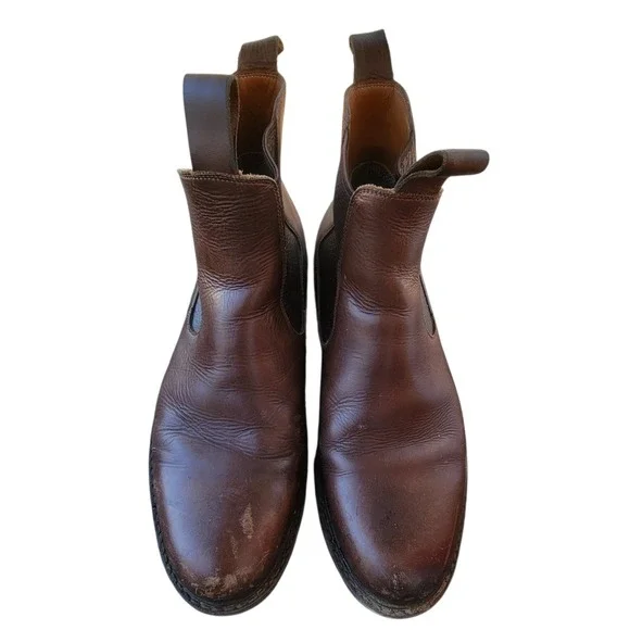Beckett Simonon Bolton Brown Leather Chelsea Boots Mens 10 Handcrafted 17892-071
