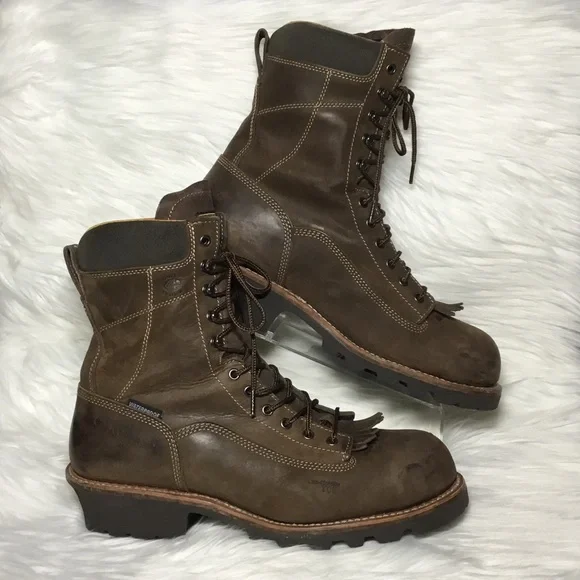 Carolina CA7522 Men’s Birch 8” Composite Toe Logger Boots, Brown, 13