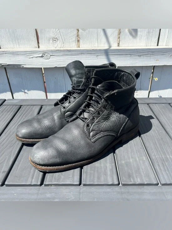 Wings + Horns x Dayton Service Boots Black Leather Size 9.5 EE