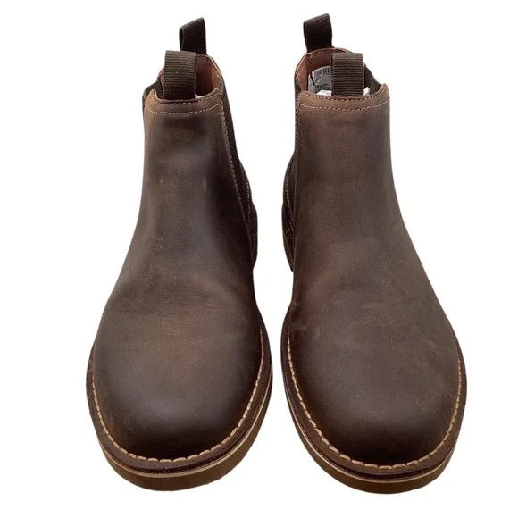 Clarks Morris Peak Mens Dark Brown Beeswax Leather Chelsea Boots   261794057110