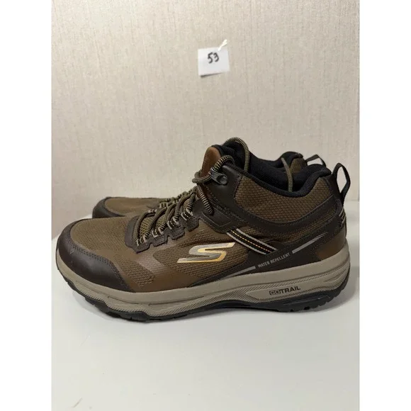 Skechers GoTrail Altitude Mens Brown Water Repellent Hiking Boots 220920 Size 12