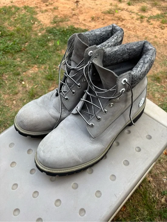 Timberland Men's Gray Lace-Up Work Boots