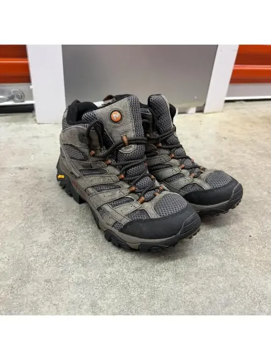 Merrell Moab 3 Mid Waterproof grey hiking boots size 9.5 MENS