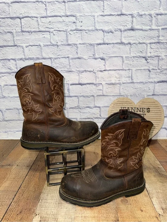 Irish Setter Men's Brown Leather Steel Toe Boots Size 12 E2 EE
