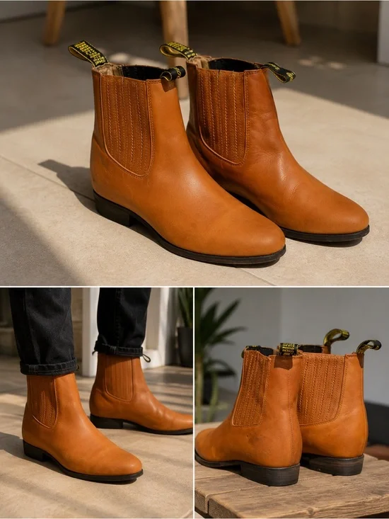 Tan Chelsea Boots - Slip-On Leather Ankle Boot