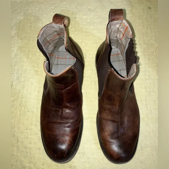 Bed Stu brown leather pull on Chelsea ankle boot sz 9.5 Bedstu bootie retro