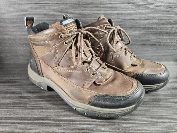 Ariat ATS Terrain Boots Mens 8.5EE Brown Leather 10002182 Hiking Outdoor Work