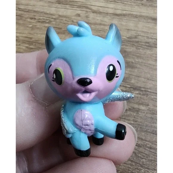 Littlest Pet Shop Horse Figure 70710BDM Blue Pink Glitter Wings 2014 Z17