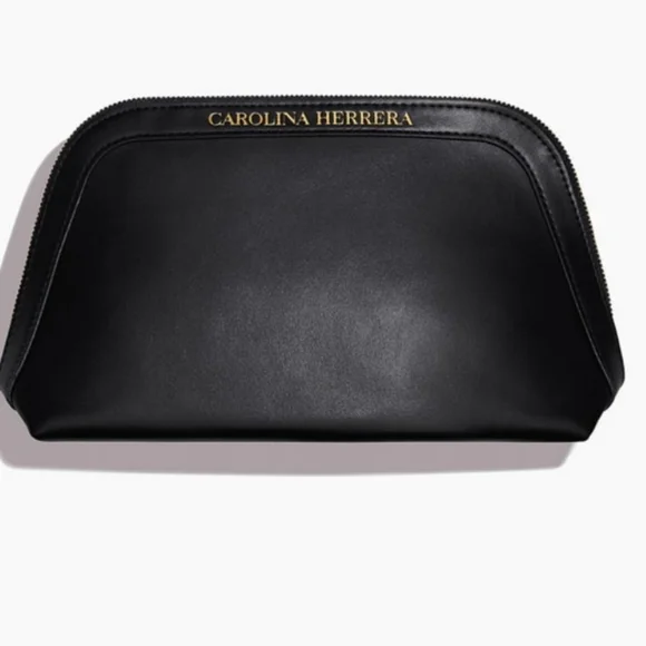 NWT Carolina Herrera Black Cosmetic Bag