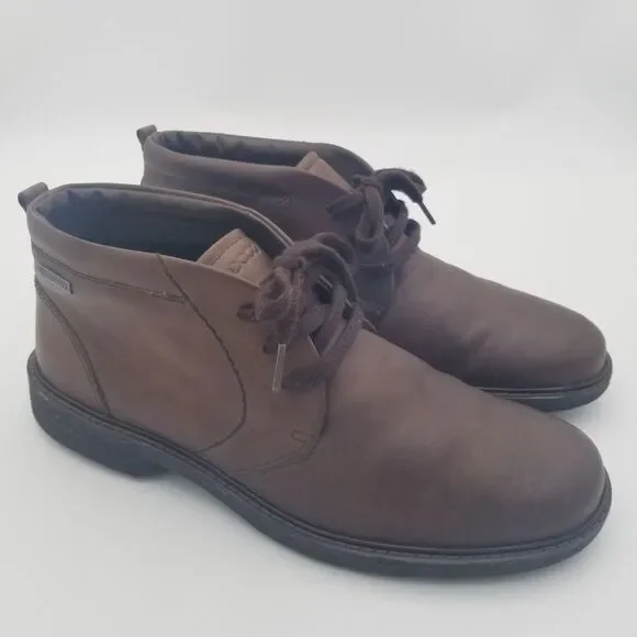 ECCO Turn GTX Gore-Tex Lace UP Chukka Boots Leather Mens EU 44 US 10/10.5