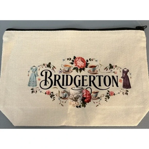 Bridgerton Cosmetic‎ Bag Lady Wistledown design 10x6