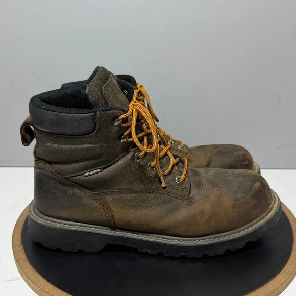 Wolverine I-90 Waterproof Work Boots Men 11.5 M Leather Brown Utility Workwear