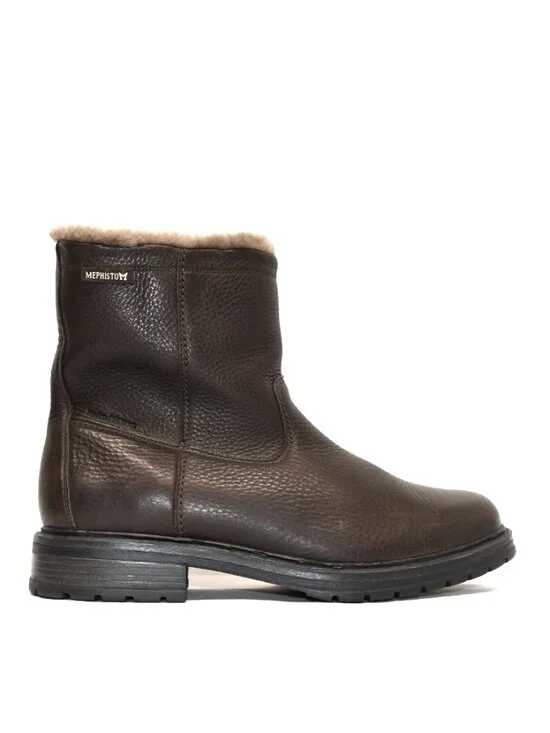 New! Mephisto Leonard Waterproof Genuine Shearling Lined Boot Brown 10 US DD538