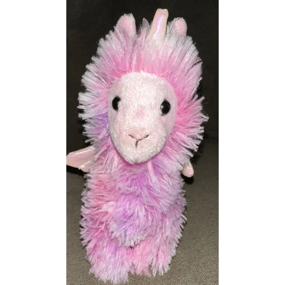 Llamacorn Plush Aurora World Llama Unicorn Pegasus Pink Purple Stuffed Animal 8
