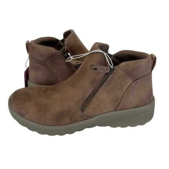 Skechers On-the-GO Joy Savvy Mushroom Brown Vegan Ankle Boots Mens 7‎ New