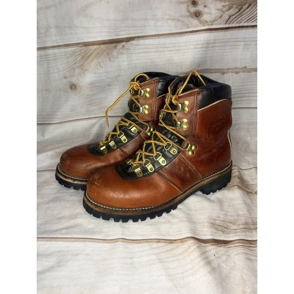 Vintage Dexter Hiking Boots‎ Mens 7 Rugged Outdoor Vibram Sole USA Gorpcore