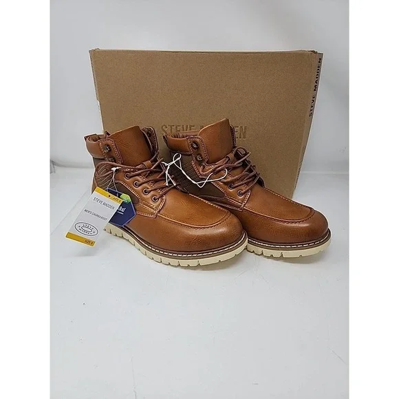 Steve Madden Men's‎ Bleeker Boot Size 8 Cognac