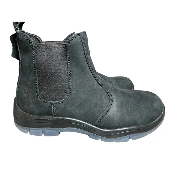 SL-Saint Men's Black Full Grain Leather Chelsea Work Boots US 11.5 EU‎ 46.5