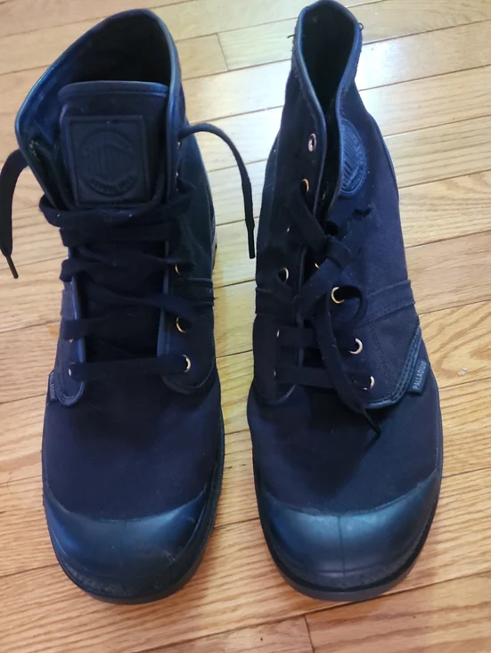 Men's Palladium Black Pampa Hi Originale Canvas High-Top Boots