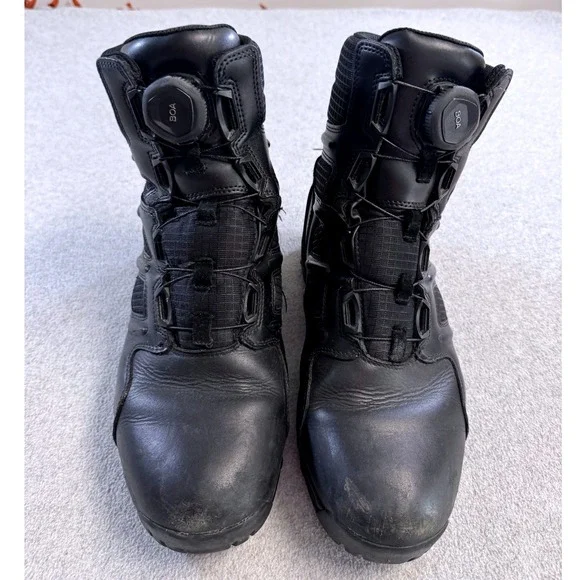 Blauer Clash 6 BOA Tactical Boots‎ Mens Size 10 Black Leather Police Duty Shoes