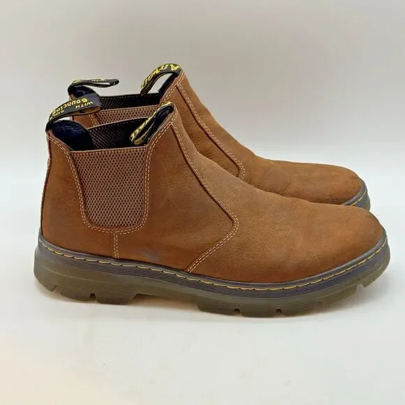 Dr. Martens Hardie II Chelsea Boots Men's 13M Brown Leather Twin Gusset Ankle