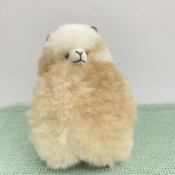 Plush Alpaca Stuffed Animal - Cream and Tan