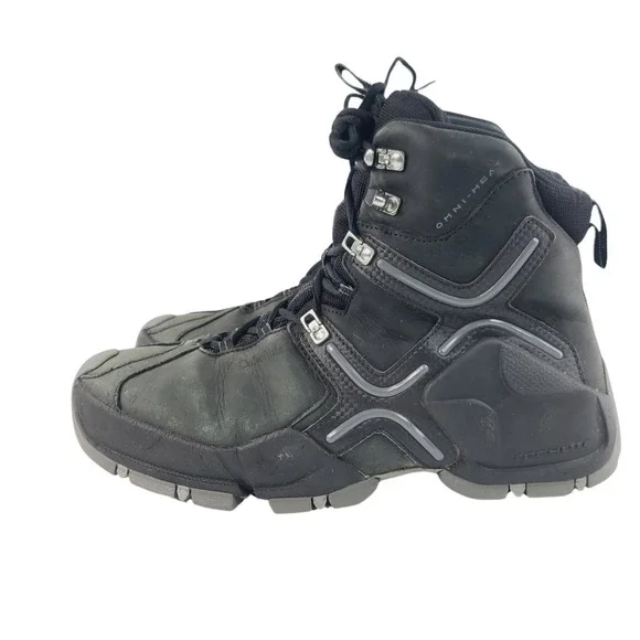 Columbia, Lace Up Round Toe Hiking Boots / Trail Shoes Mens Size 10.5 Black Grey