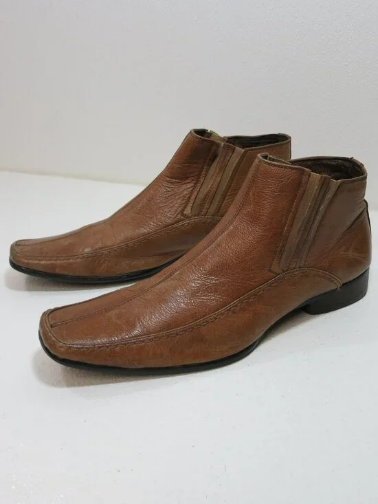 Kenneth Cole Reaction Oil Tanned Leather Dress Boots Men's Footwear Shoes Sz 11