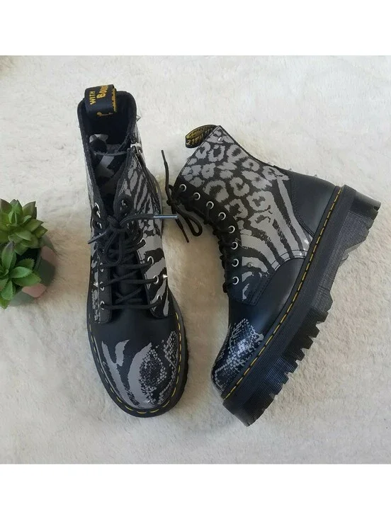 Dr. Martens Jadon Boot Animal Clash Leather Platforms