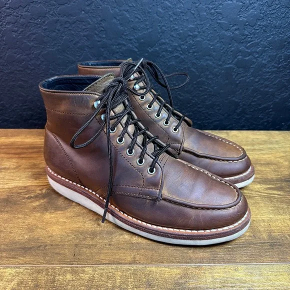 Thursday Diplomat Arizona Adobe Leather Moc Toe Boot Mens Size 7 US