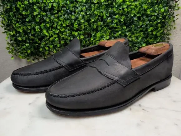 G.H. Bass Weejuns Gray Leather Penny Loafers Men's US 9.5 Leather