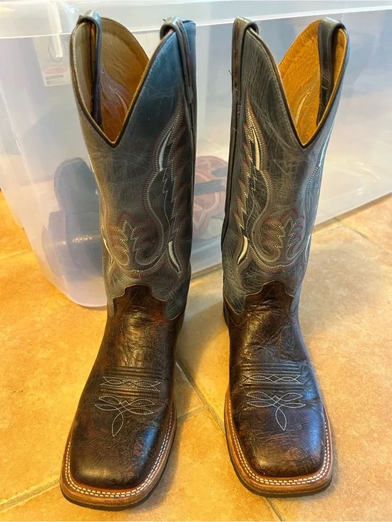 Old West men 8.5 turquoise cowboy boots