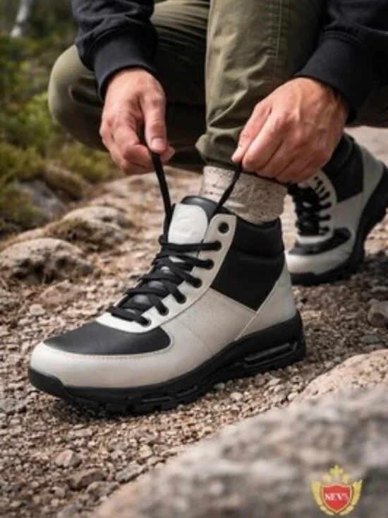 Nike Air Max Goadome Boots Black Light Bone Hiking Boots Men’s Size 10 New