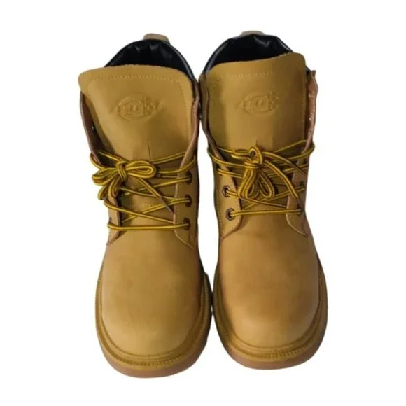 ROOPGK CAHHRRN HUGOV, Leather Work Boots, Yellow, Size 42 NWOT