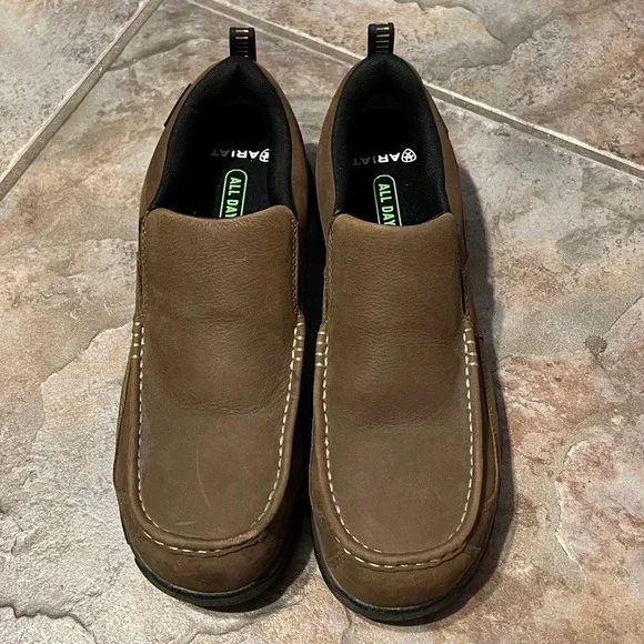 Ariat Men's Edge LTE Slip-On Composite Toe Work Shoes  Brown Size 12 EE Wide