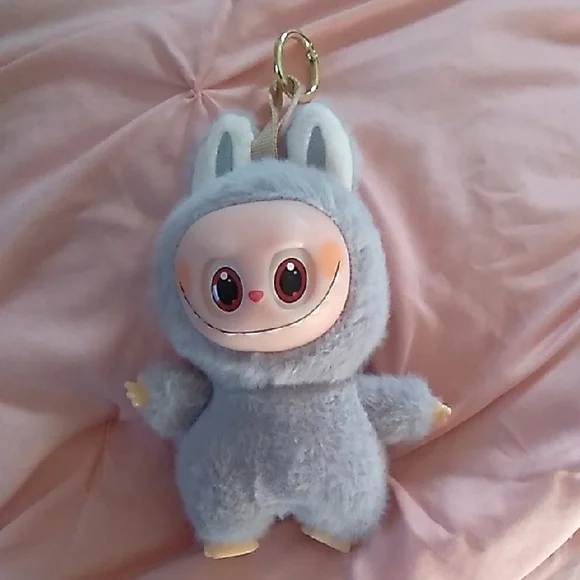 Plush Bunny Keychain - Light Gray Bunny Plush Charm LaFufu
