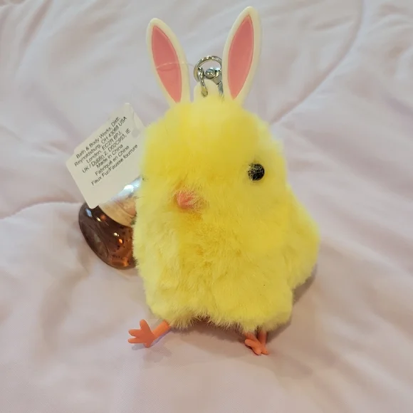 Bath & Body Works Yellow Bunny-Eared Plush Chick Sanitizer Holder